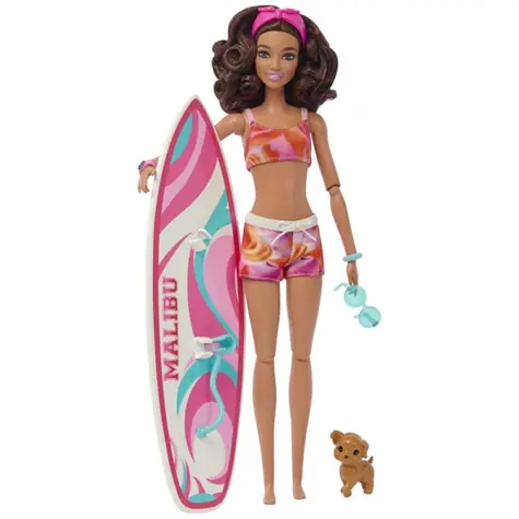 Mattel HPL69 Barbie Surfer mit Zubehör / ab 3 Jahren