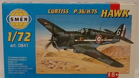 Směr Curtiss P-36/H.75 Hawk / Plastikmodell / 1:72 / 44 Teile / ab 8 Jahren