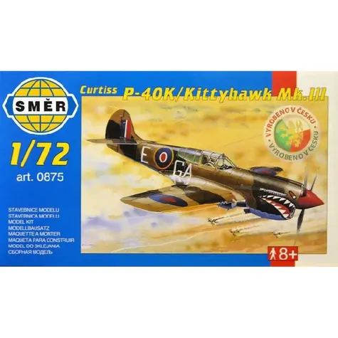 Směr CURTISS P - 40K / Plastikmodellbausatz / 1:72 / 45 Teile / ab 8 Jahren