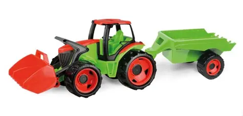 Lena Traktor mit Schaufel und Wagen rot grün / ab 3 Jahren
