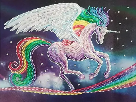 Norimpex Mandala 7D - Einhorn auf einem Regenbogen