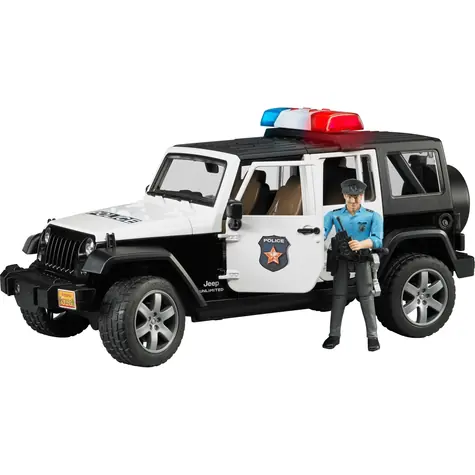 Bruder 2526 Police Jeep Wrangler mit Polizist und Zubehör / 1:16 / ab 4 Jahren