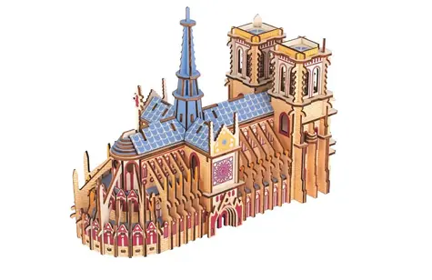 Woodcraft 3D-Holzpuzzle Kathedrale Notre-Dame / 216 Teile / ab 8 Jahren / Schwierigkeitsgrad: leicht 