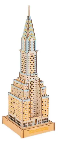 Woodcraft Chrysler Building 3D-Holzpuzzle - 76 Teile - ab 8 Jahren / Schwierigkeit: einfach