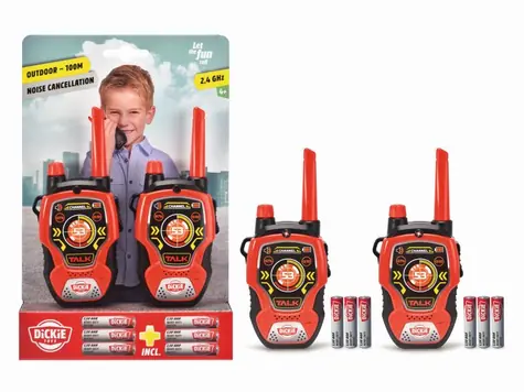 Dickie Walkie Talkie Fun 16 cm 2 Stück im Set / 2,4 GHz / Reichweite: bis zu 100 m / ab 4 Jahren