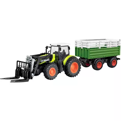 AMEWI 22641 grün / RC Traktor mit Zubehör / 1:24 / Alter: 6+ / 2,4GHz / RTR / Fernbedienung / 500mAh Li- ION