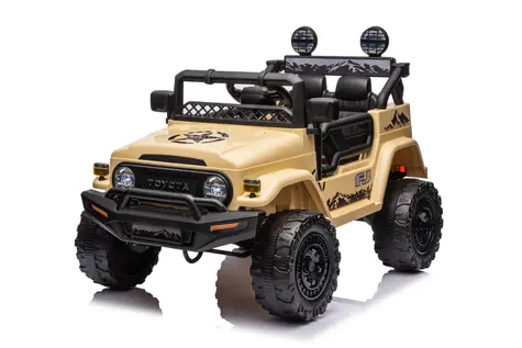 Eljet Kinder Elektroauto Toyota FJ Cruiser braun-gelb / 50 W / Geschwindigkeit: 3-5 km-h / Tragkraft: 30 kg 