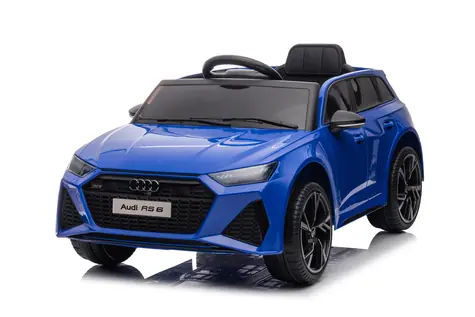 Eljet Kinder-Elektroauto Audi RS 6 blau / 50 W / Geschwindigkeit: 2-3 km-h / Tragfähigkeit: 30 kg 