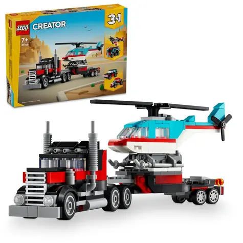 LEGO® Creator 3 in 1 31146 Tieflader und Hubschrauber / Stückzahl: 270 / ab 7 Jahren