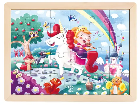 Hape Puzzle - Einhorn und Freunde / 24 Teile / ab 3 Jahren