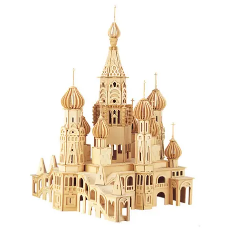Woodcraft 3D-Puzzle aus Holz Kirche Petersburg / ab 8 Jahren / Schwierigkeit: mittel