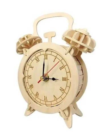 Woodcraft 3D-Puzzle-Wecker aus Holz / ab 8 Jahren / Schwierigkeitsgrad: einfach