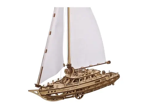 Ugears 3D-Holzpuzzle „Yacht The Ocean Beauty“ - 365 Teile / ab 14 Jahren / 365 Teile / Schwierigkeit: mittel