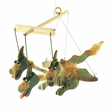 Tschechisch Holzspielzeug Holzpuppen - Drache / ab 3 Jahren