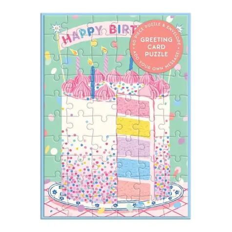 Galison Puzzle Geburtstagskarte / 60 Teile / ab 6 Jahren