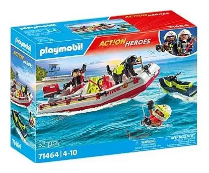 Playmobil Action Heroes 71464 Feuerwehrboot mit Jetski / Anzahl Teile: 52 / ab 4 Jahren