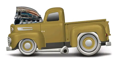 Maisto Muscle Machines - 1949 Ford F1 Pickup / Maßstab 1:64 / ab 8 Jahren