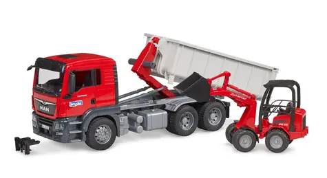 Bruder 03767 MAN TGS Auto mit Container und Lader / ab 3 Jahren 