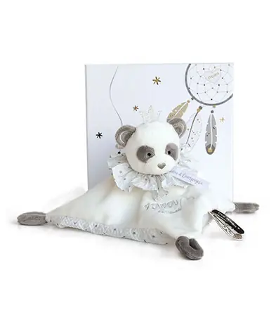 Doudou Geschenkset - Plüschtier Panda 20 cm / ab 0 Jahren