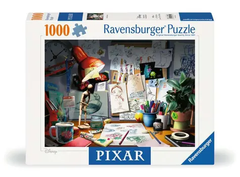 Ravensburger Disney Pixar: Künstlertisch / 1000 Teile / ab 14 Jahren