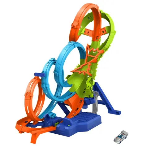 Mattel Hot Wheels HXR70 Track mit vier Loops / ab 5 Jahren