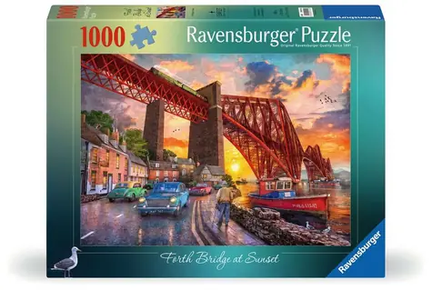 Ravensburger Forth Bridge bei Sonnenuntergang / 1000 Teile / ab 14 Jahren