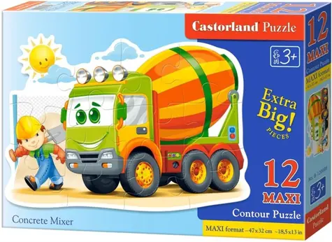 Castorland 120086 Betonmischer MAXI / 12-teilig / ab 3 Jahren