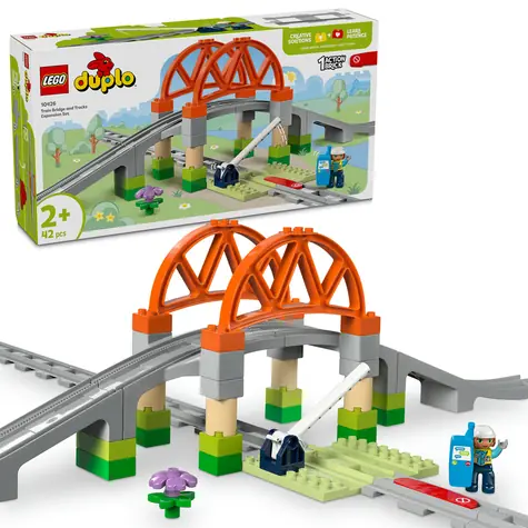 LEGO® DUPLO® 10426 Eisenbahnbrücke und Gleise - Erweiterungsset / Anzahl der Teile: 42 / ab 2 Jahren