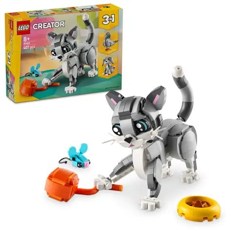 LEGO® Creator 3-in-1 Set 31163 Verspielte Katze / Anzahl der Teile: 407 / ab 8 Jahren