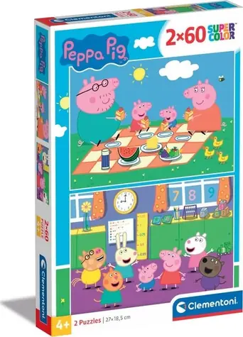 Clementoni PUZZLE Peppa Pig / 2x60 Teile / ab 5 Jahren