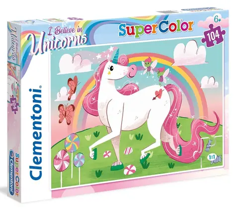 Clementoni Brilliant PUZZLE I Believe in Unicorns / 104 Teile / ab 6 Jahren