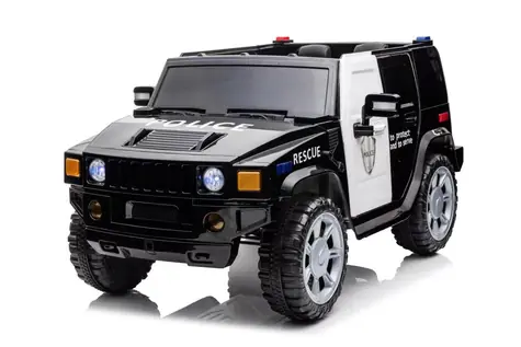 Eljet Kinder Elektro Polizeiauto RANGER schwarz / 60W / Geschwindigkeit 3-7km/h / Tragkraft 30kg