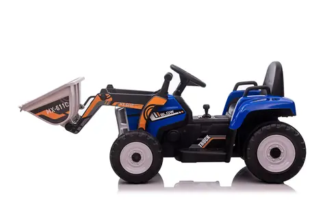 Eljet Kinder Elektrotraktor mit Ladeschaufel blau / 70W / Geschwindigkeit 3-8km/h / Tragkraft 30kg