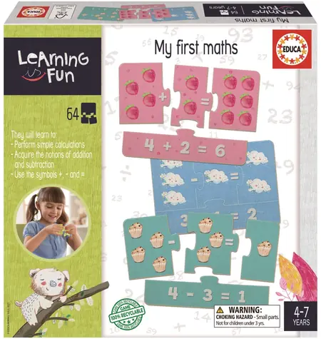 Educa Lernpuzzle und Spiel Lernen macht Spaß: Meine erste Mathematik / 64 Teile / ab 4 Jahren