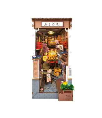 Robotime 3D-Puzzle Buchstütze Sakura-Allee mit Wein