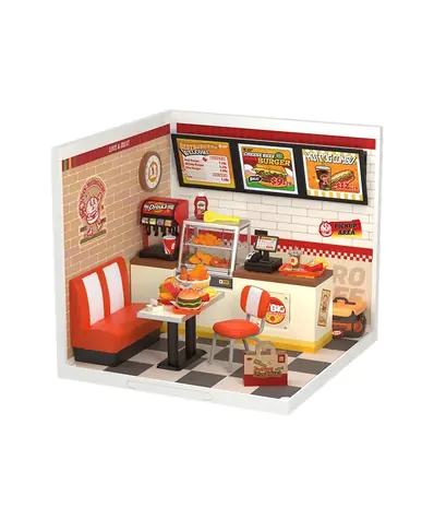 Robotime Miniaturhaus-Restaurant Lecker, lecker Burger
