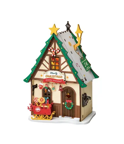 Robotime Miniaturhaus Beleuchtung Weihnachtshaus