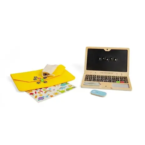 Bigjigs Toys Magnetisches Notizbuch aus Holz / ab 3 Jahren / 95 Teile