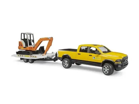 Bruder RAM Offroad Service Truck mit Minibagger / 1:16 / ab 4 Jahren