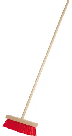 GOKI Kinderbesen mit roten Borsten 65cm / ab 3 Jahren