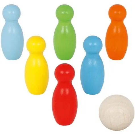 GOKI Mini-Kegel aus Holz / ab 3 Jahren