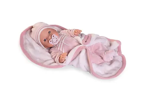 Antonio Juan 14155 BIMBA - zwinkernde Babypuppe mit Geräuschen und weichem Stoffkörper - 37 cm / ab 3 Jahren