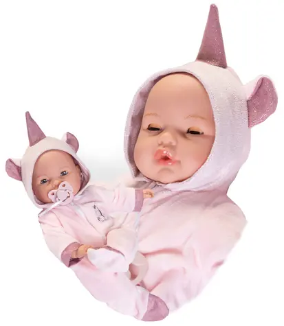 Antonio Juan 14362 BIMBA - zwinkernde Babypuppe mit Geräuschen und weichem Stoffkörper - 37 cm / ab 3 Jahren