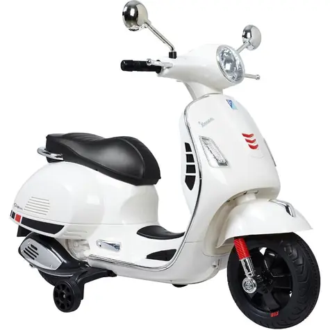 Buddy Toys Elektromotorrad Vespa GTS weiß / 30 W / Geschwindigkeit: 3-5 km/h / Tragkraft: 30kg