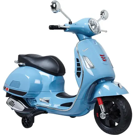 Buddy Toys Elektromotorrad Vespa GTS Blau / 30 W / Geschwindigkeit: 3-5 km/h / Tragfähigkeit: 30 kg
