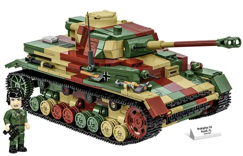 Cobi 2592 II WW PzKpfw IV Ausf. G / 1107 Würfel / 1 Figur / 1:28 / ab 10 Jahren