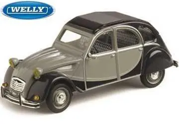 Welly Citroen 2CV Maßstab 1:24 schwarz-grau