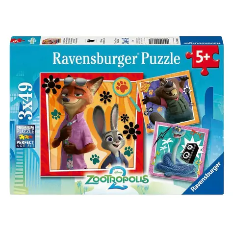 Ravensburger Zootropolis: Stadt der Tiere / 3 x 49 Teile / ab 5 Jahren