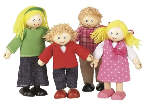 Tidlo Holzpuppen für Zuhause Familie