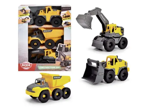 Dickie Volvo Bauset, 3-teilig, 16 cm / ab 3 Jahren